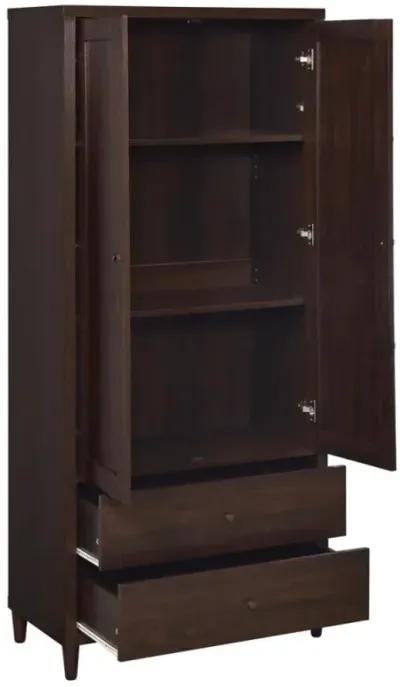 Wadeline 2-door Tall Accent Cabinet Rustic Tobacco