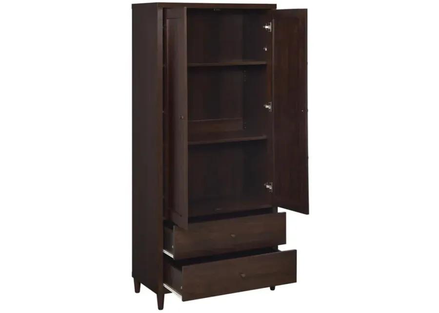 Wadeline 2-door Tall Accent Cabinet Rustic Tobacco