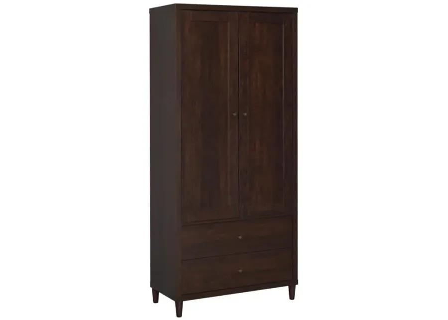 Wadeline 2-door Tall Accent Cabinet Rustic Tobacco