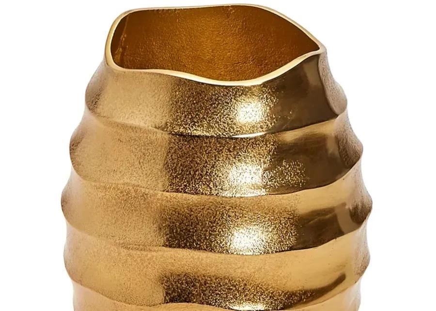 12" Golden Wave Vase