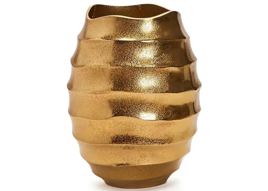 12" Golden Wave Vase