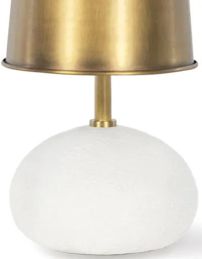 Southern Living Natural Brass Hattie Concrete Mini Table Lamp