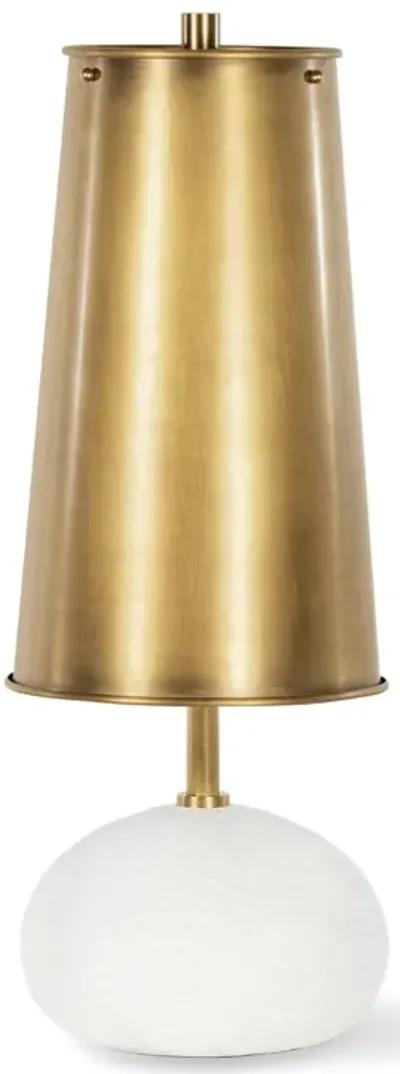 Southern Living Natural Brass Hattie Concrete Mini Table Lamp