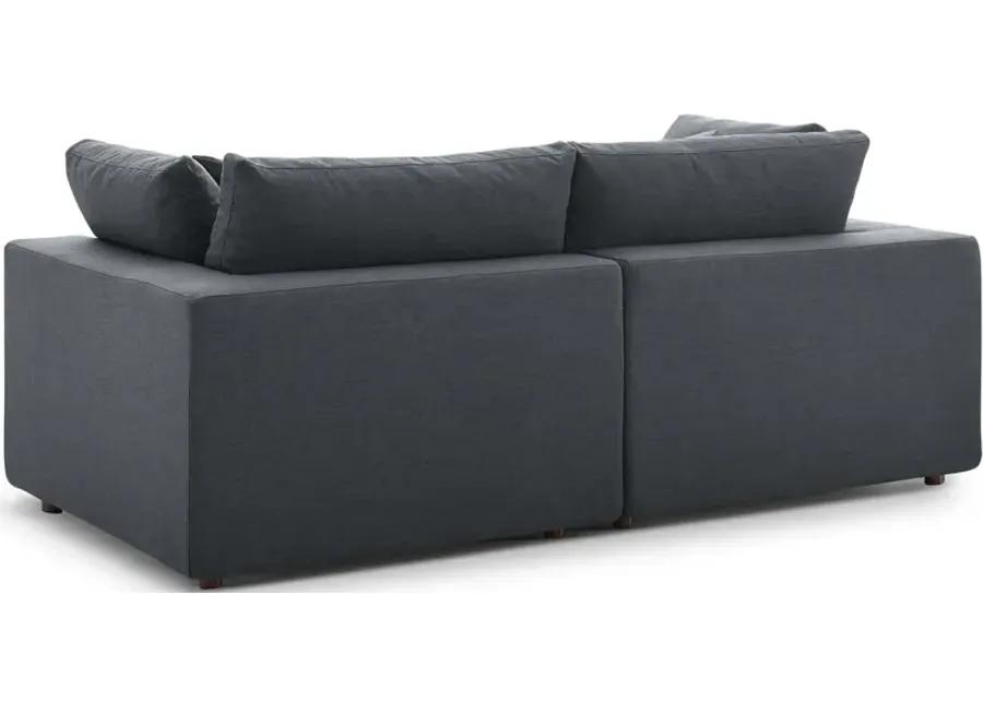 Commix Down Filled Overstuffed 2 Piece Sofa