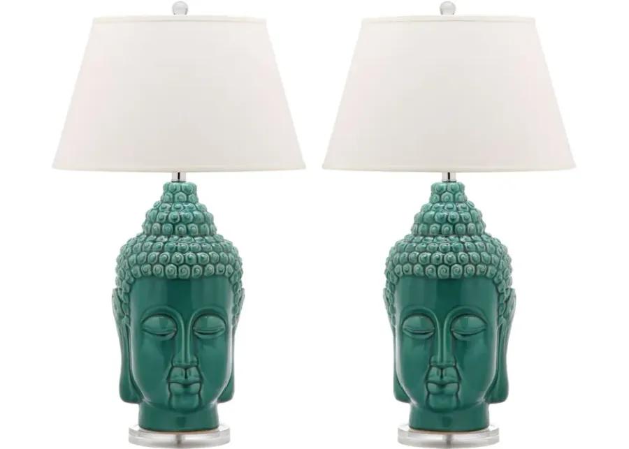 Serenity 31-Inch H Buddha Table Lamp - Set of 2