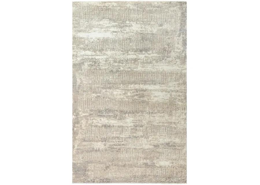 Couture Brown/Beige Abstract NZ Wool/Tencel Blend 8' x 10' Rectangle Rug