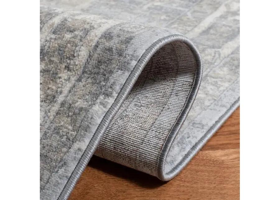 Brentwood 852 Grey / Beige 5'-3" X 7'-6" Medium Rectangle Powerloomed Rug