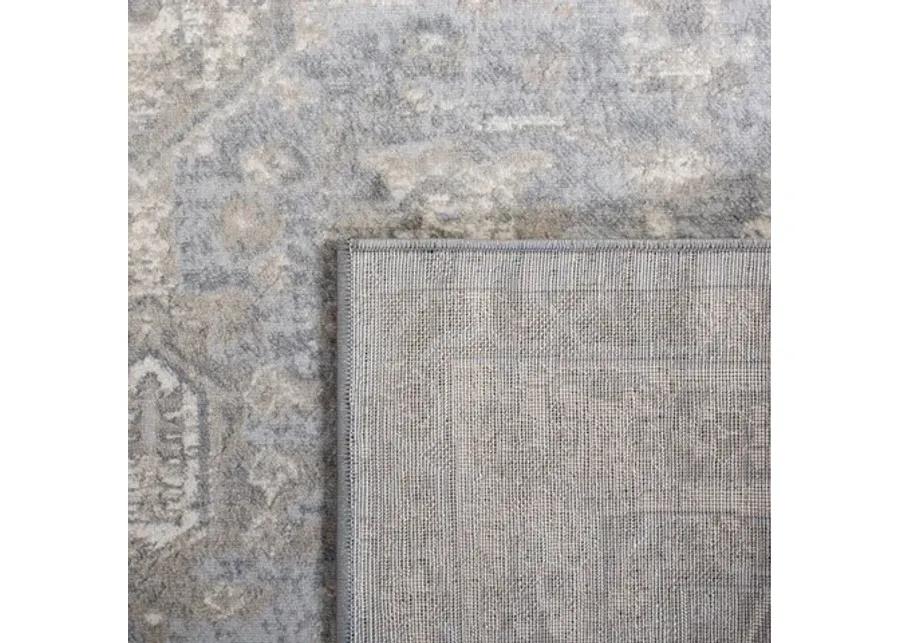 Brentwood 852 Grey / Beige 5'-3" X 7'-6" Medium Rectangle Powerloomed Rug