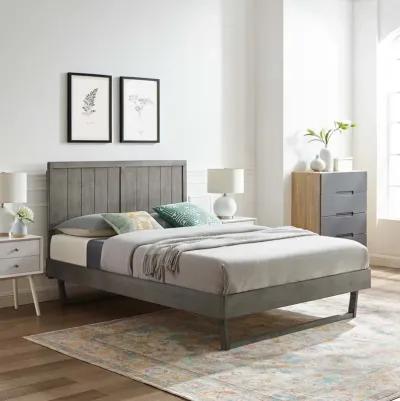 Alana Twin Wood Platform Bed With Angular Frame