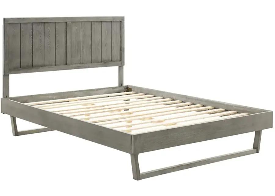 Alana Twin Wood Platform Bed With Angular Frame