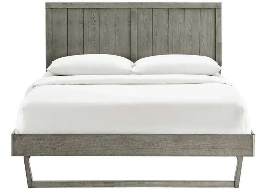 Alana Twin Wood Platform Bed With Angular Frame