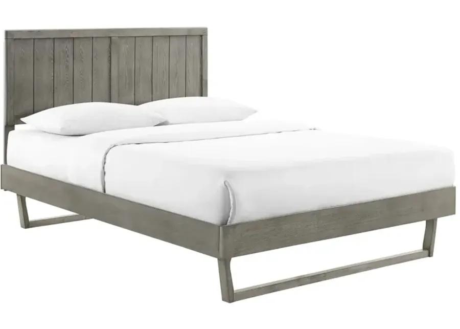 Alana Twin Wood Platform Bed With Angular Frame