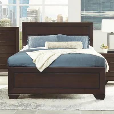 Kauffman Queen Panel Bed Dark Cocoa