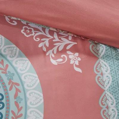 Intelligent Design Loretta Coral Boho Comforter Set with Bed Sheets