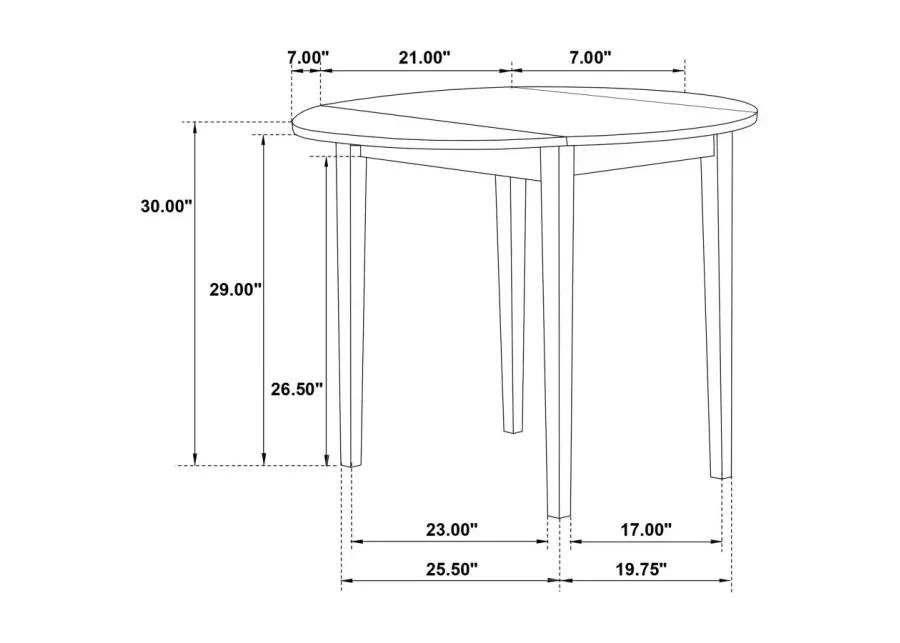 Bucknell 3-piece Dining Set with Drop Leaf Natural and Tan