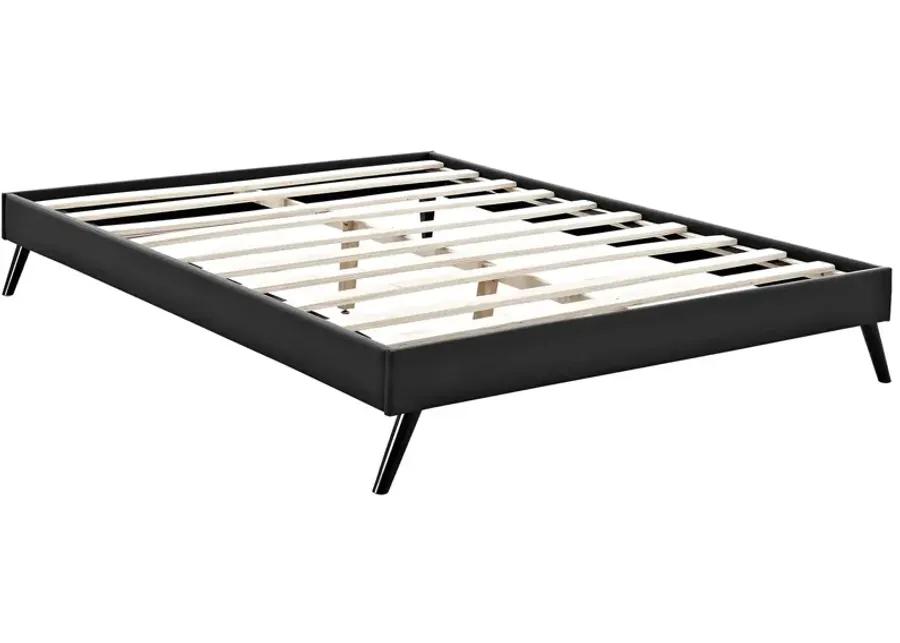 Loryn Full Vinyl Bed Frame with Round Splayed Legs