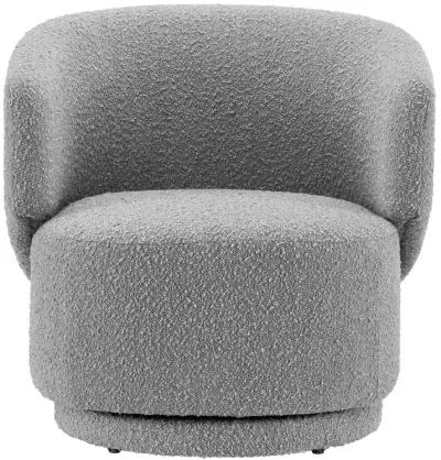 Celestia Boucle Fabric Swivel Chair