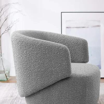 Celestia Boucle Fabric Swivel Chair