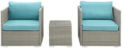 Repose 3 Piece Outdoor Patio Sectional Set