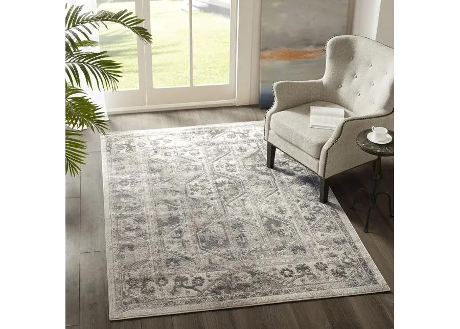 Madison Park Dakota Beige/Cream Tiled Border Area Rug