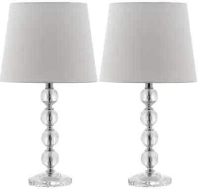 Nola 16-Inch H Stacked Crystal Ball Lamp - Set of 2