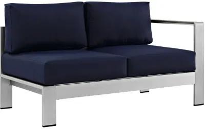 Shore Right-Arm Corner Sectional Outdoor Patio Aluminum Loveseat