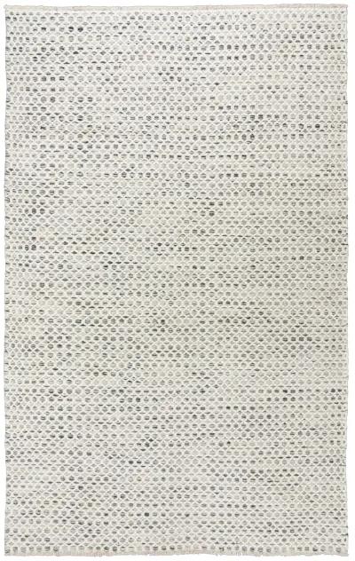 Windsor Gray Basket weave Wool 8'6" x 11'6" Rectangle Rug