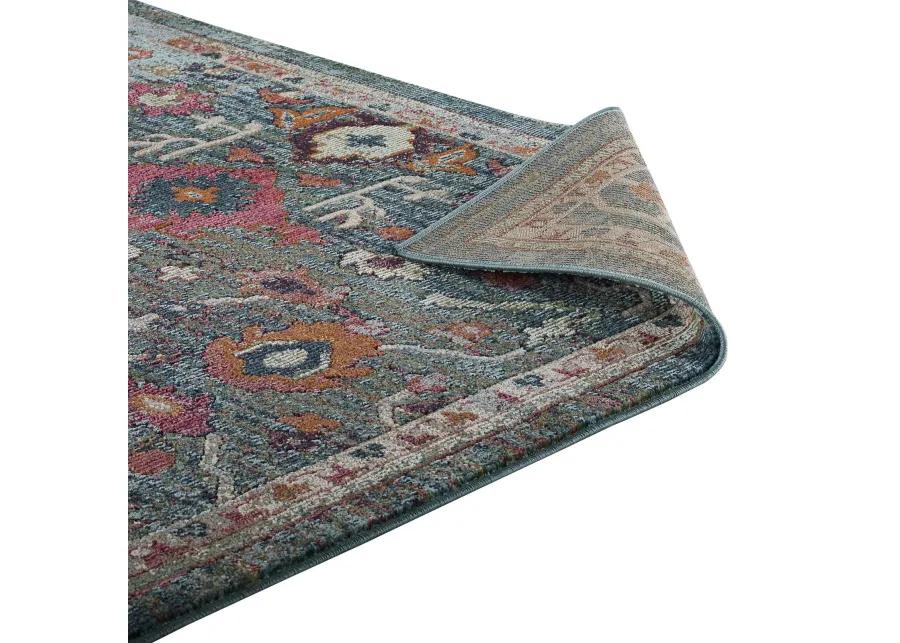 Tribute Every Distressed Vintage Floral 8x10 Area Rug