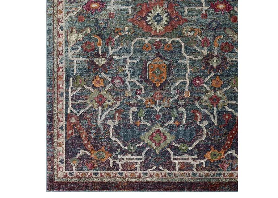 Tribute Every Distressed Vintage Floral 8x10 Area Rug