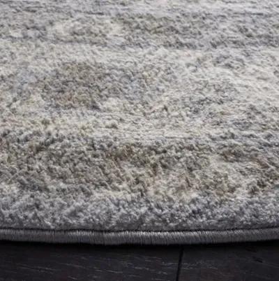 Brentwood 852 Grey / Beige 6'-7" X 6'-7" Round Round Powerloomed Rug