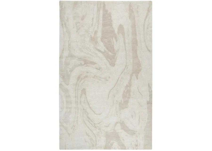 Fifth Avenue Beige Abstract Wool 10' x 13' Rectangle Rug