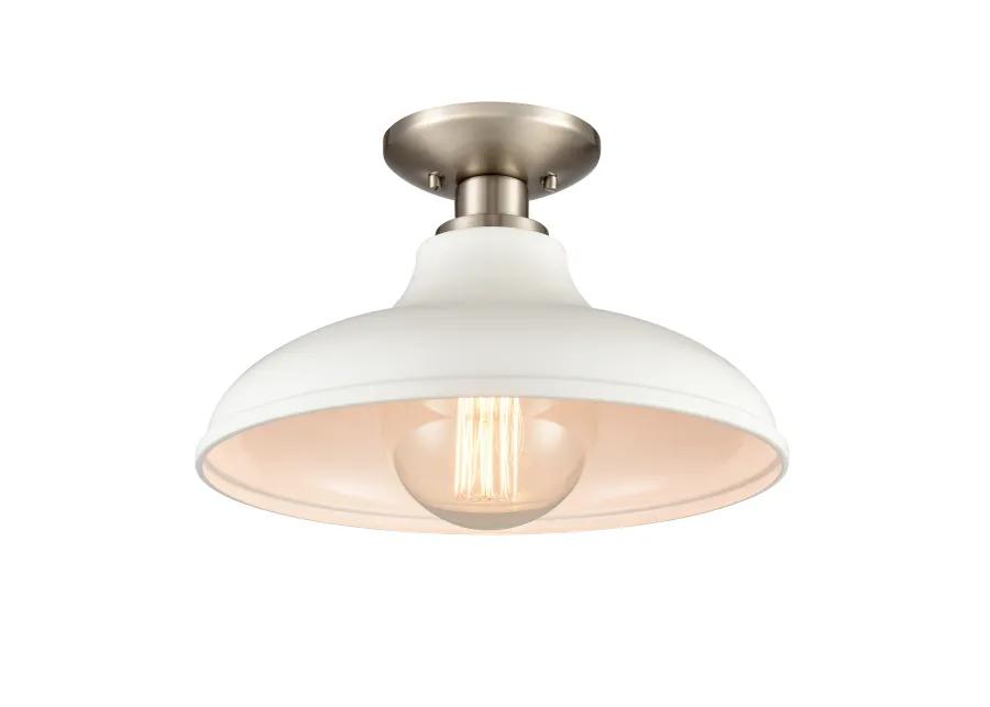 Grenville 13'' Wide 1-Light Semi Flush Mount - Brushed Nickel