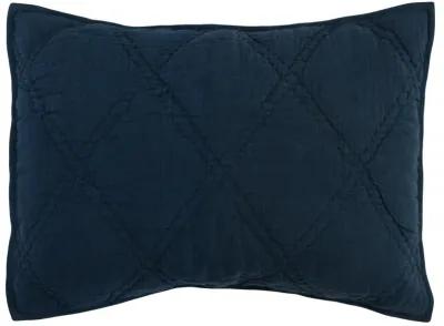 Casi 100% Belgian Flax Linen Midnight Blue Standard Sham