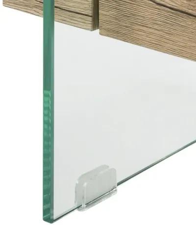 KAYLEY RECTANGULAR MODERN GLASS COFFEE TABLE