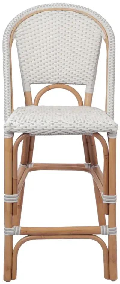 avignon paris bistro counter stool, white/ gray set of 2