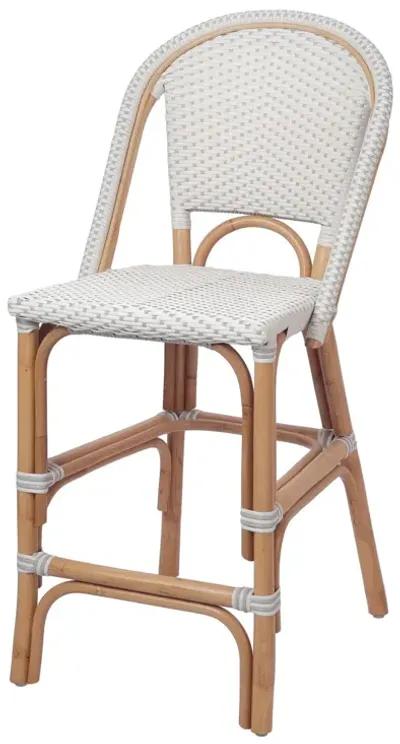 avignon paris bistro counter stool, white/ gray set of 2