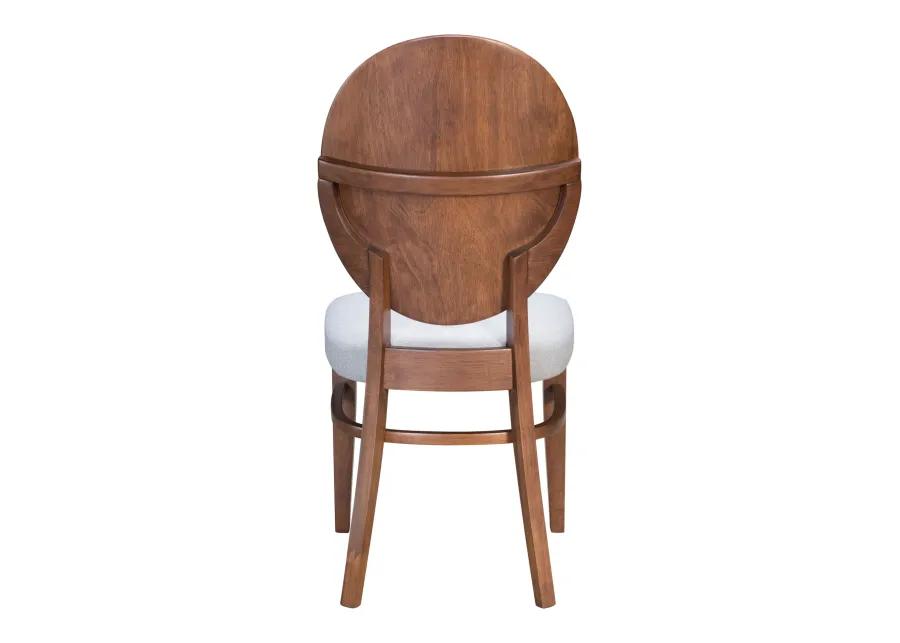 Regents Dining Chair (Set of 2) Walnut & Light Gray