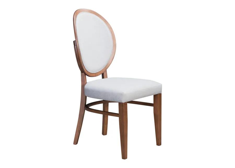 Regents Dining Chair (Set of 2) Walnut & Light Gray