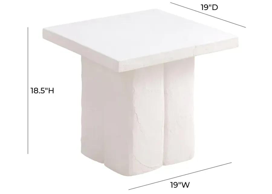 Kayla White Concrete Side Table