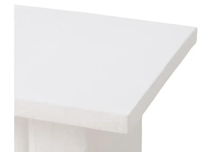 Kayla White Concrete Side Table