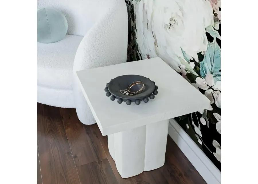 Kayla White Concrete Side Table