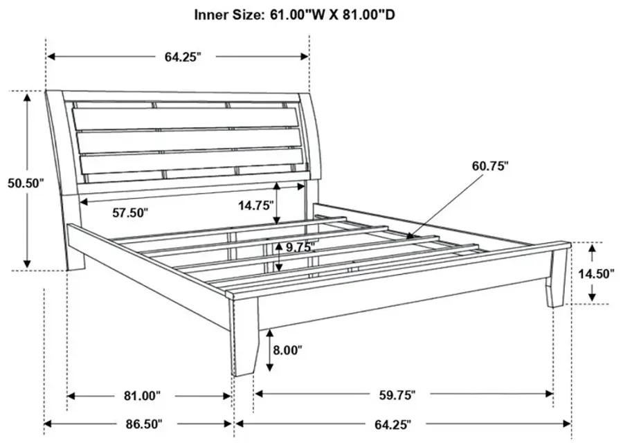 Serenity Queen Panel Bed Mod Grey