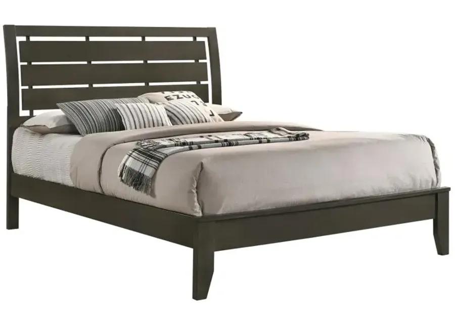 Serenity Queen Panel Bed Mod Grey