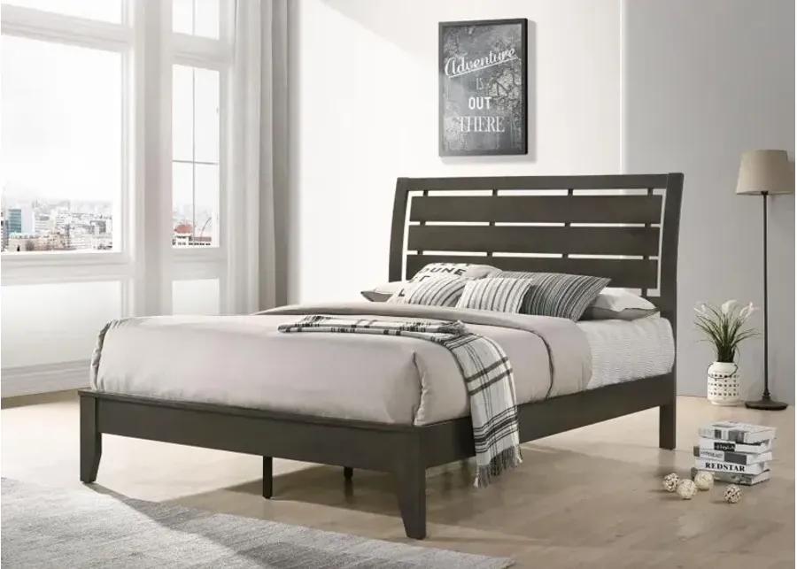 Serenity Queen Panel Bed Mod Grey