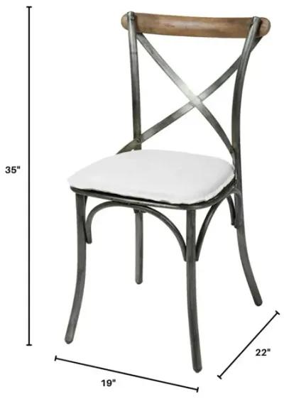 Metal Crossback Chairs (Set of 2 Chairs)