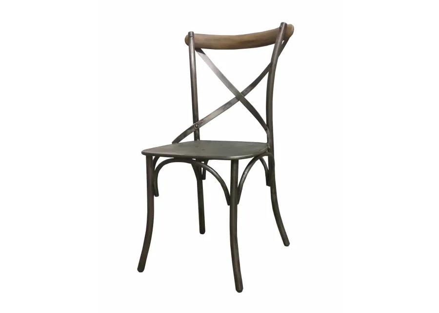 Metal Crossback Chairs (Set of 2 Chairs)