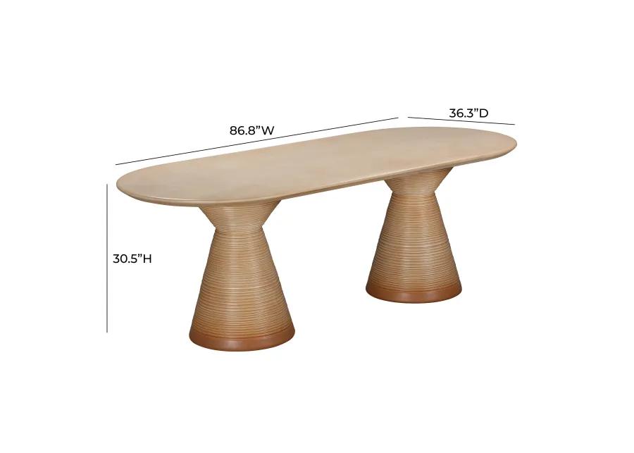 Fassa Terracotta Oval Indoor / Outdoor Dining Table