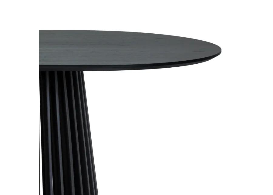 Pasadena 79" Wood Oval Dining Table in Black Oak Finish