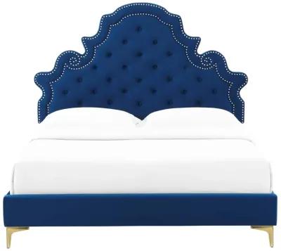 Gwyneth Tufted Performance Velvet Twin Platform Bed