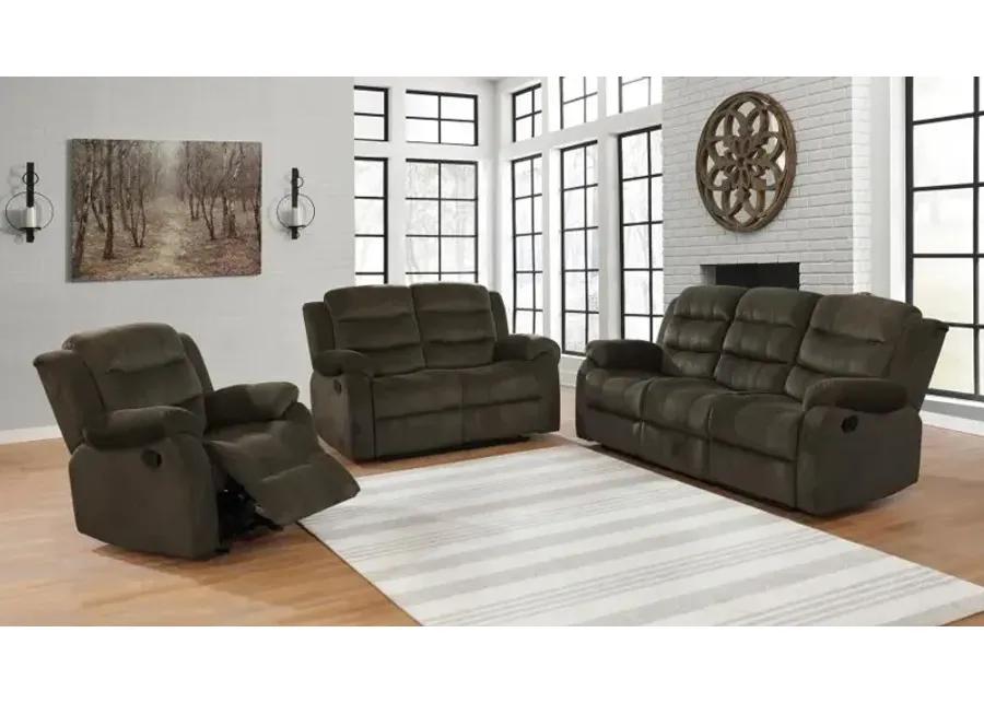 Rodman Upholstered Glider Recliner Chocolate